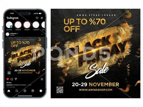 Black Friday Sale Flyer Template PSD Template