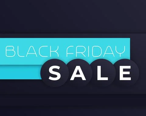 Black friday sale, modern vector banner Ilustración de archivo