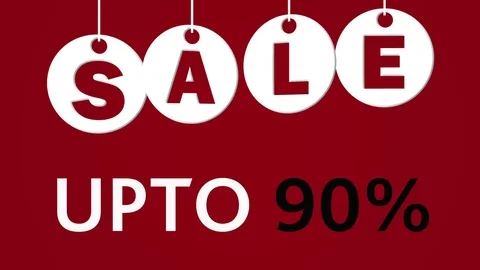 Black Friday Sale on the red background Stock Footage 80977306