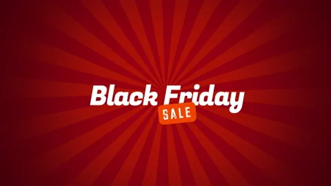 Black Friday Sale on red background Stock Footage