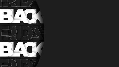 Black Friday Sale Typography Motion Background with Copy Space for Marketin.. Stock Footage 346874997