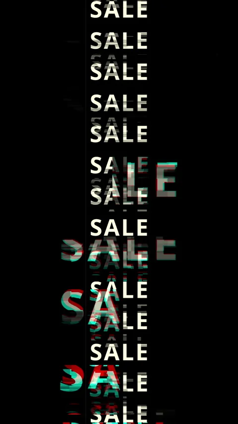 Black Friday Sale typography text animation blinking with fast pixelated gl.. Stock Footage 344891969
