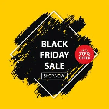 Black friday sale. Vector layout discount banner Stock Illustration