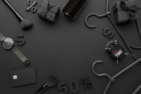 Black friday sales elements composition 스톡 사진