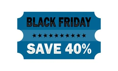 Black Friday Save 40% Illustration