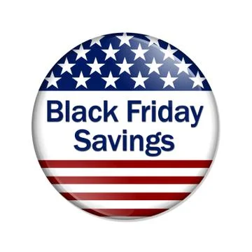 Black Friday Savings Button Stock Illustration
