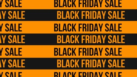 Black Friday  seamless loop dynamic typography background black and orange Stock Footage 255421566