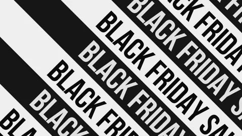 Black Friday  seamless loop dynamic typography background black and white Stock Footage 255421642