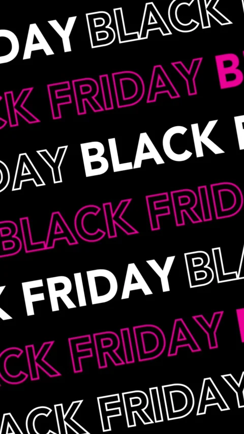 BLACK FRIDAY Seamless Repeating Typography Pattern Animation. Stock Footage 319058600