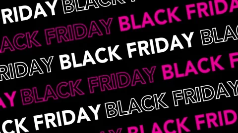 BLACK FRIDAY Seamless Repeating Typography Pattern Animation. Video stock 319058602
