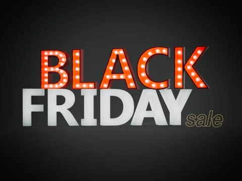 Black friday sign. 3d rendering 库存插图