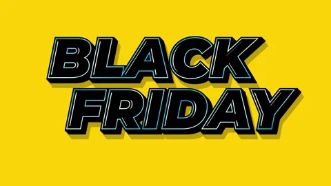 Black Friday sign looping animation on yellow background Stockbeeldmateriaal 342280325