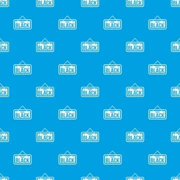 Black Friday signboard pattern seamless blue Stock Illustration