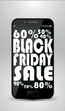 Black friday smartphone Stock Illustration