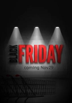 Black friday soon dark vector poster template Stock Illustration
