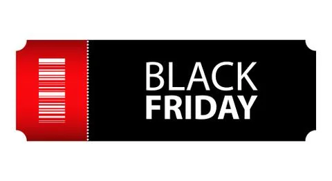 Black Friday special event ticket, movie night Stock Illustration