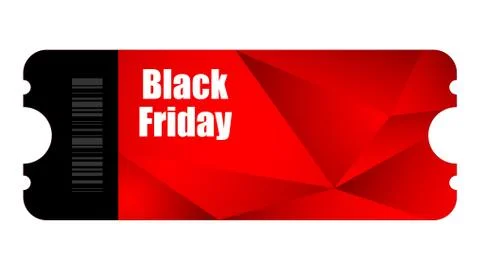 Black Friday special event ticket, movie night Stock Illustration