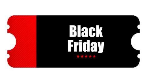 Black Friday special event ticket, movie night Stock Illustration