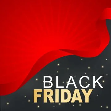 Black Friday square shape modern social media background Illustrazione stock