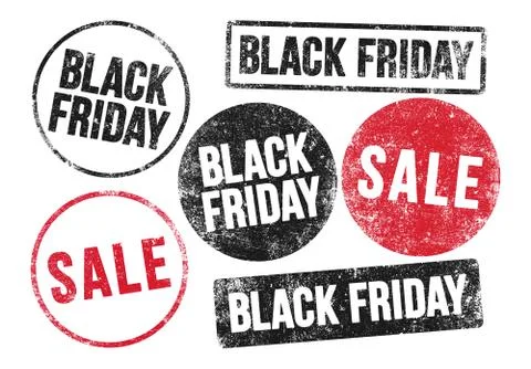 Black Friday stamps Stock Illustration