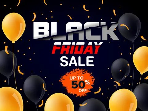 Black Friday Super Sale banner poster background, black discount label design. Stock Illustration