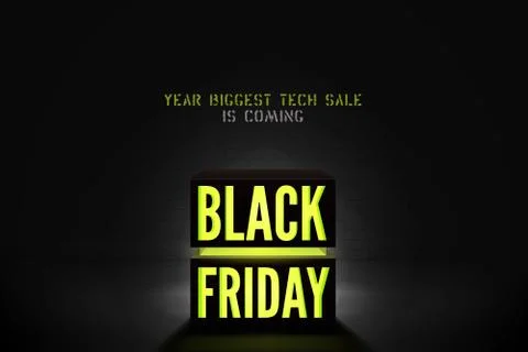 Black Friday tech sale vector banner template Stock Illustration