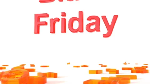 Black friday text 3d animation Video stock 98353026