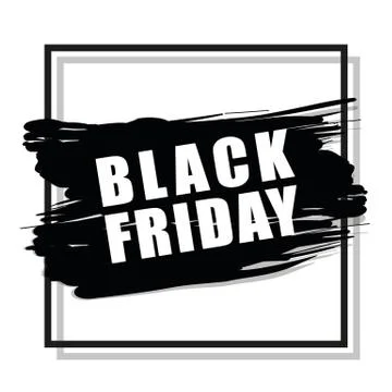 Black friday text and border for promotion Stock Illustration