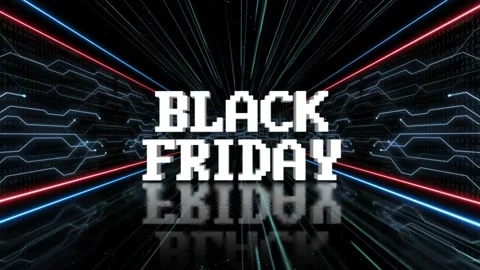 Black Friday Text Animation, on Alpha Channel, Background, Loop Vídeo Stock 251765960