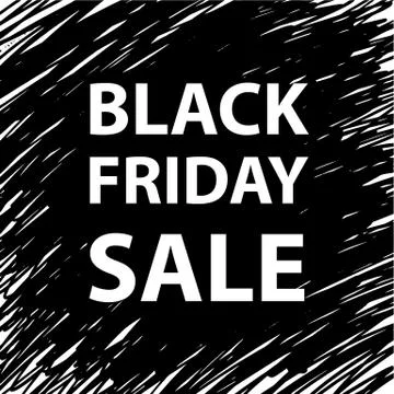 Black friday text on black background Stock Illustration