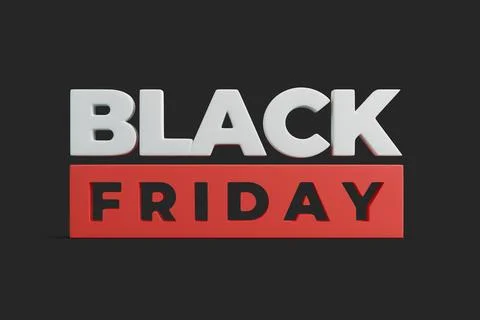 Black Friday text on black background Stock Illustration