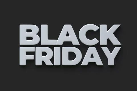 Black Friday text on black background Stock Illustration
