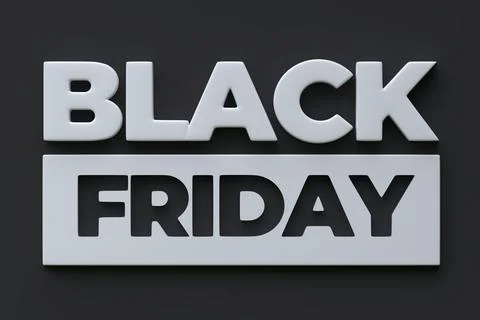 Black Friday text on black background Stock-Illustration