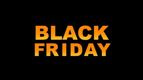Black Friday text blinking and flickering on black background. Stock Footage 115574192