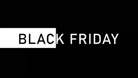 Black friday text bounce on black background 4K video animation Stock Footage 158762614