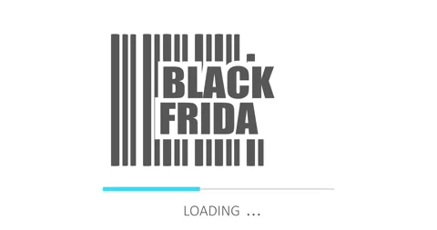 Black Friday text build in bar code. Progress or loading bar. Stock Footage 271353093