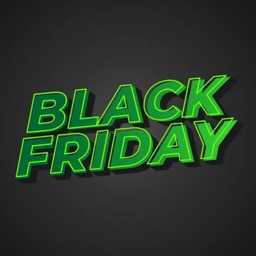 Black friday. Text effect in full colors with three dimensions style, for s.. Stock Illustration