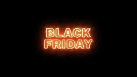 Black Friday Text on fire Stock Footage 289174587