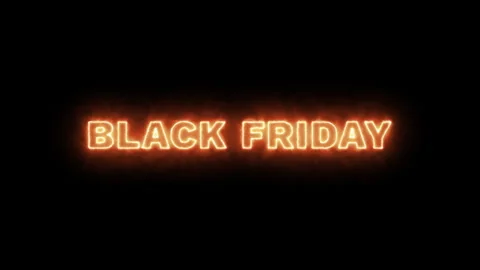 Black Friday Text on fire Stock Footage 289174609