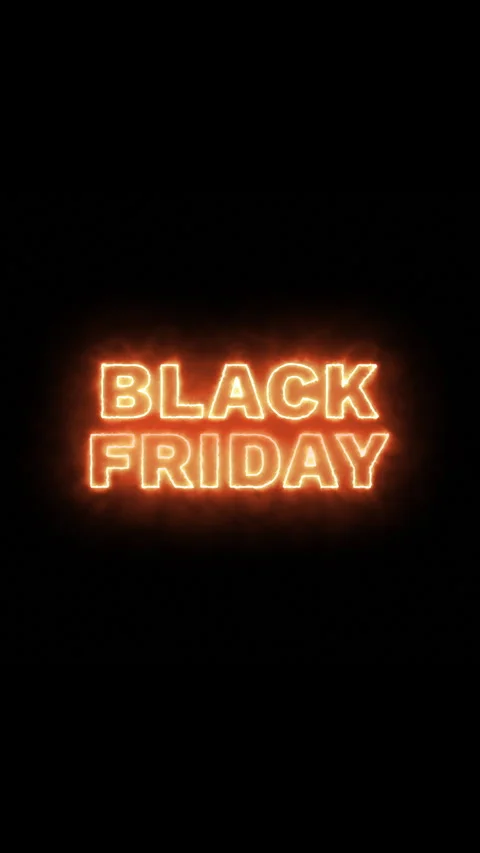 Black Friday Text on fire Stock Footage 289174671