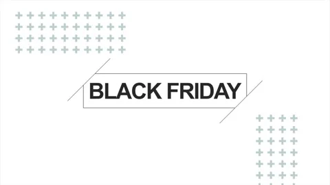 Black Friday Text With Geometric Shapes On White Gradient Video stock 248060807