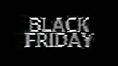 Black Friday text glitch animation, on a black background Stock Footage 141856881