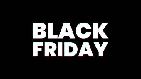Black friday text Glitch effect animation. Stock Footage 255123326