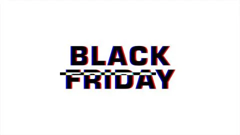 Black Friday text with glitch effect. Stock Illustration