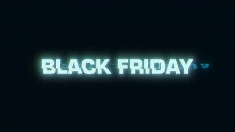 Black Friday text with glitches Illustrazione stock