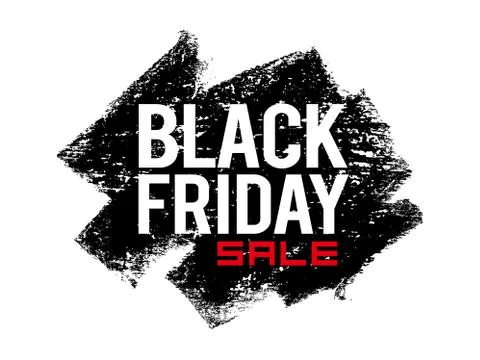 Black Friday text on grunge background Stock-Illustration