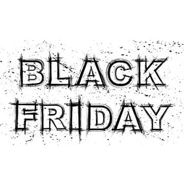 Black friday text grunge background Stock Illustration