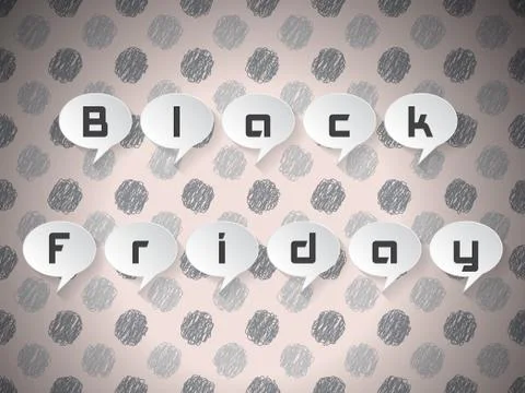 Black Friday text on speech bubbles Stock-Illustration