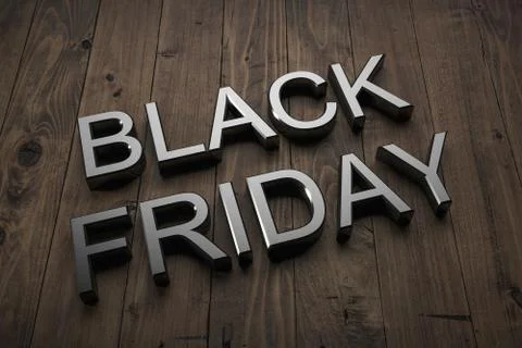 Black Friday - Text on table Stock Photos