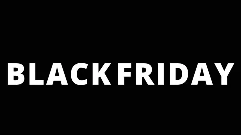 Black friday text typography design. Flash black friday sale banner 4k animation Stock Footage 158761283